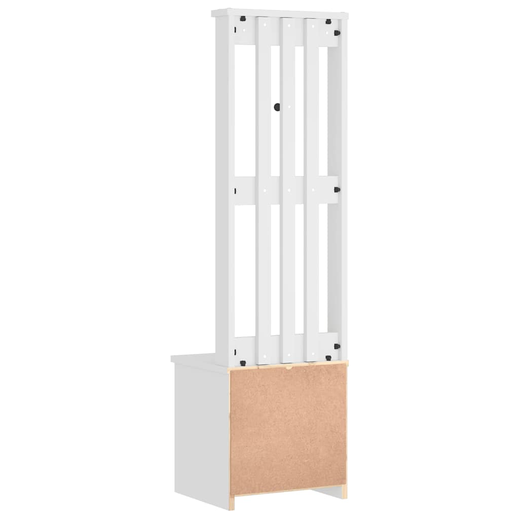 vidaXL Kapstok SANDNES 45x40x159,5 cm massief grenenhout
