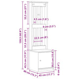 vidaXL Kapstok SANDNES 45x40x159,5 cm massief grenenhout