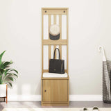 vidaXL Kapstok SANDNES 45x40x159,5 cm massief grenenhout