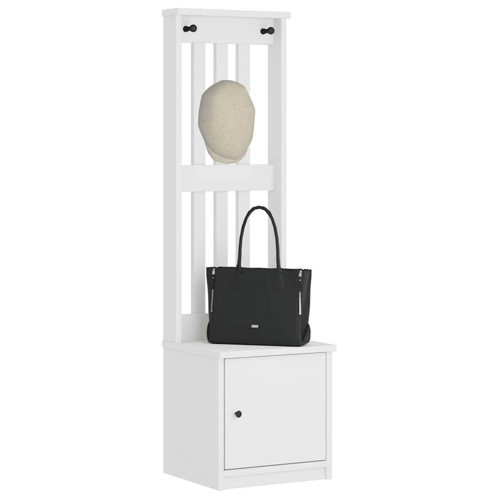 vidaXL Kapstok SANDNES 45x40x159,5 cm massief grenenhout