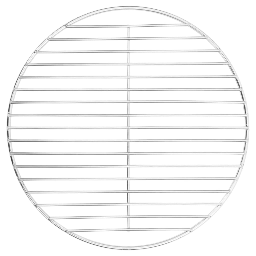vidaXL Barbecuerooster rond Ø34,5 cm 304 roestvrij staal