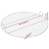 vidaXL Barbecuerooster met handgrepen rond Ø44,5 cm 304 roestvrijstaal