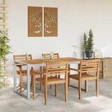 vidaXL Tuintafel met U-vormige poten 140x80x75 cm massief acaciahout