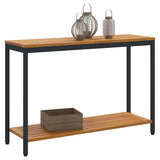 vidaXL Tuin Tafel met opslag Natuurlijk en zwart 80 x 35 x 75 cm