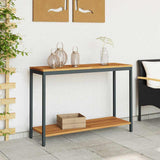 vidaXL Tuin Tafel met opslag Natuurlijk en zwart 80 x 35 x 75 cm