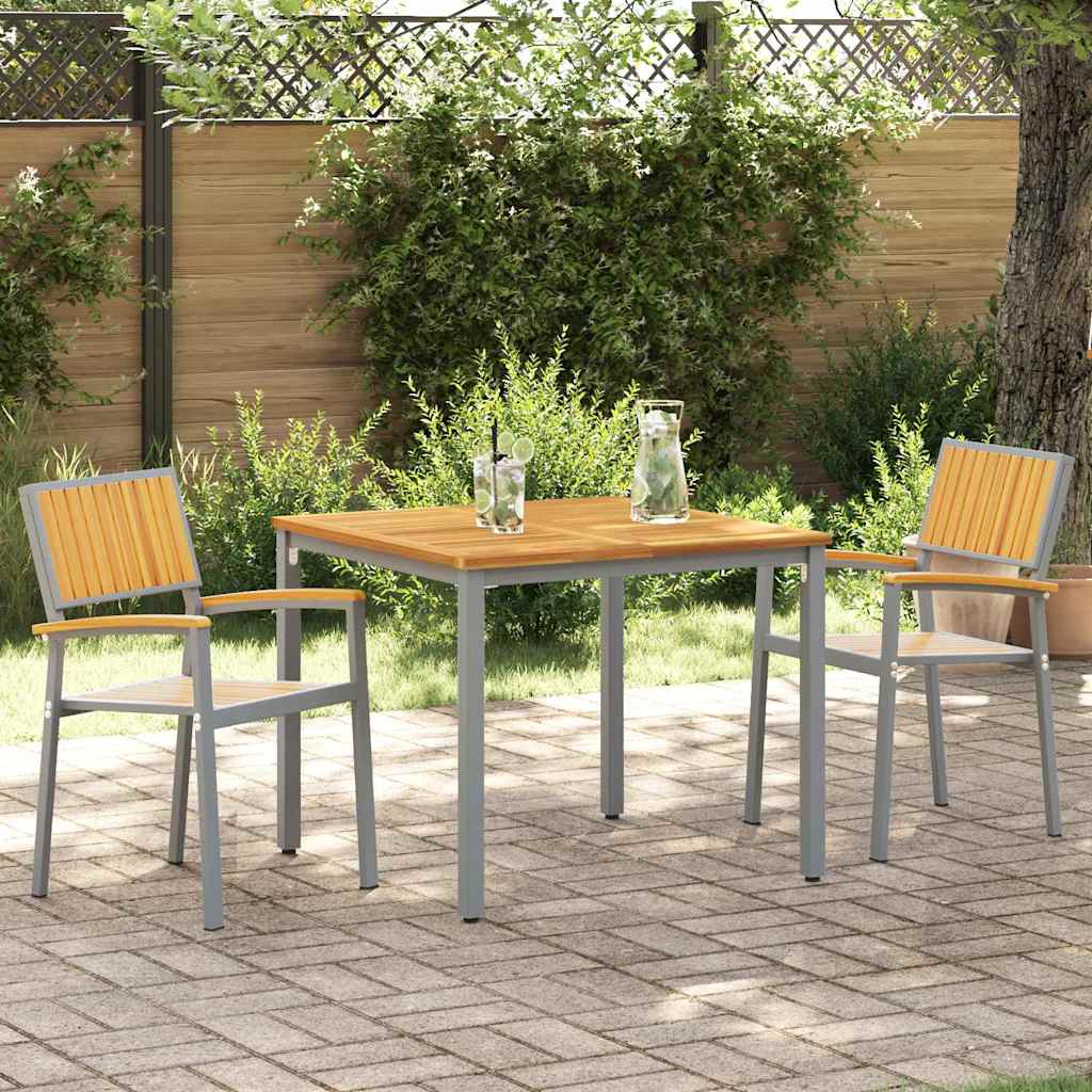 vidaXL Stacking Chair 6 pcs Brown 56 x 57 x 87 cm Solid Acacia Wood