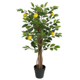 vidaXL Kunstcitroenboom met 3 stammen 120 cm polypropeen groen