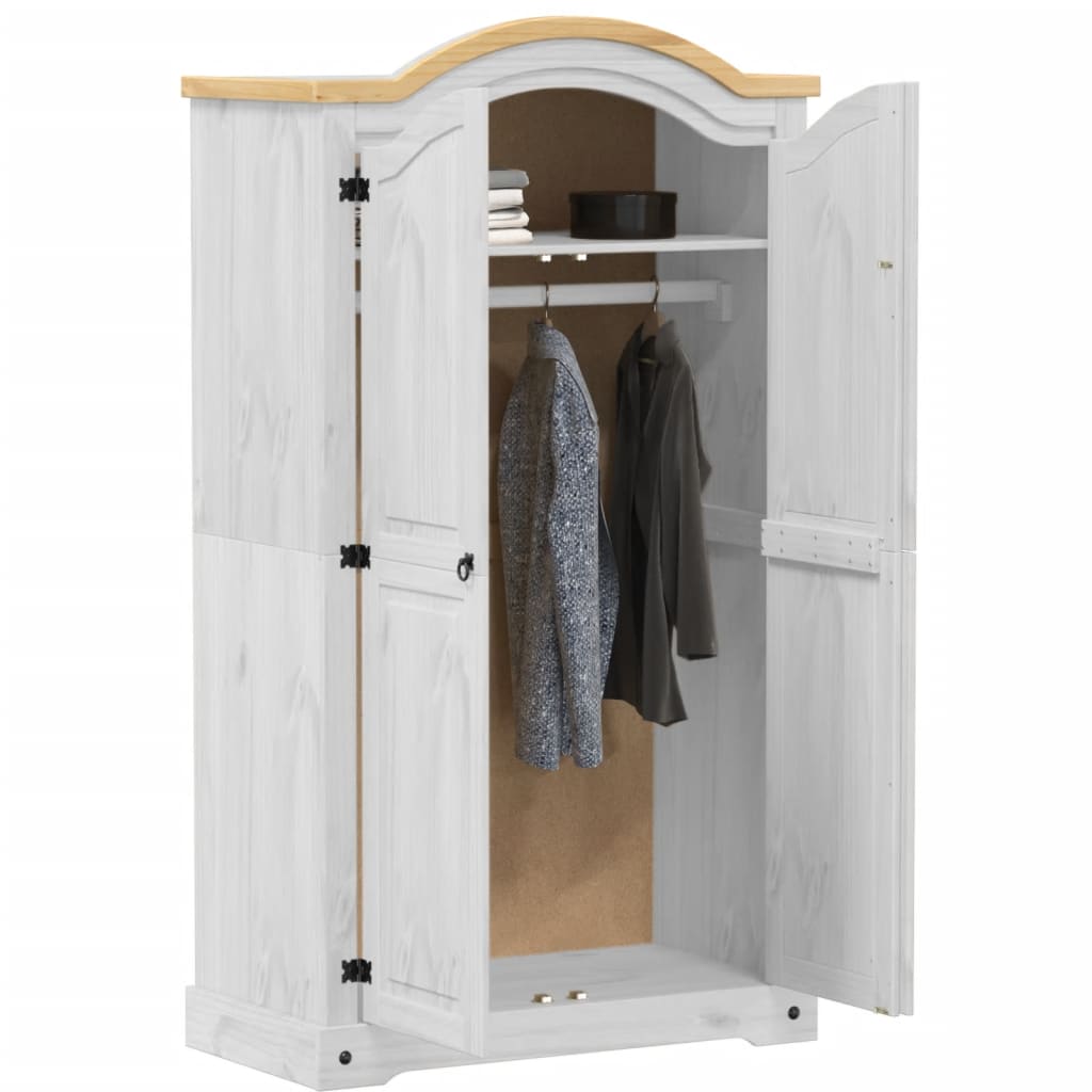 vidaXL Kledingkast Corona 102x52x186 cm massief grenenhout