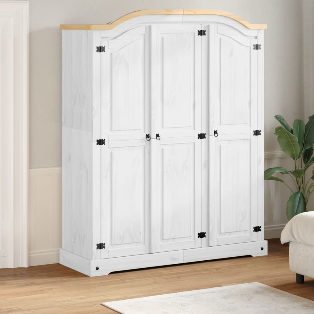 vidaXL Kledingkast Corona 151,5x52x186 cm massief grenenhout