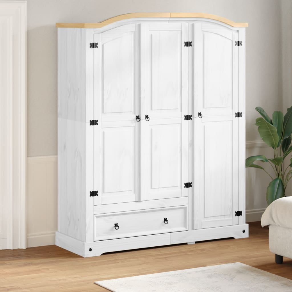 vidaXL Kledingkast Corona 151,5x52x186 cm massief grenenhout