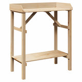 vidaXL Planttafel met plank Naturel 75 x 40 x 90 cm Massief grenenhout