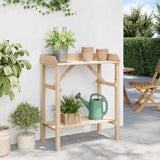 vidaXL Planttafel met plank Naturel 75 x 40 x 90 cm Massief grenenhout