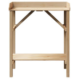 vidaXL Planttafel met plank Naturel 75 x 40 x 90 cm Massief grenenhout