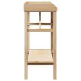 vidaXL Planttafel met plank Naturel 75 x 40 x 90 cm Massief grenenhout