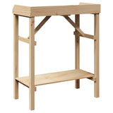 vidaXL Planttafel met plank Naturel 75 x 40 x 90 cm Massief grenenhout