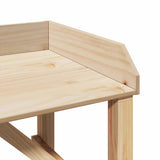 vidaXL Planttafel met plank Naturel 75 x 40 x 90 cm Massief grenenhout