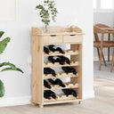 vidaXL Wijnrek Naturel 58 x 28 x 90 cm Massief grenenhout