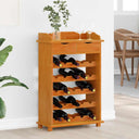 vidaXL Wijnrek Naturel 58 x 28 x 90 cm Massief grenenhout