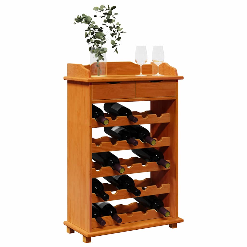 vidaXL Wijnrek Naturel 58 x 28 x 90 cm Massief grenenhout