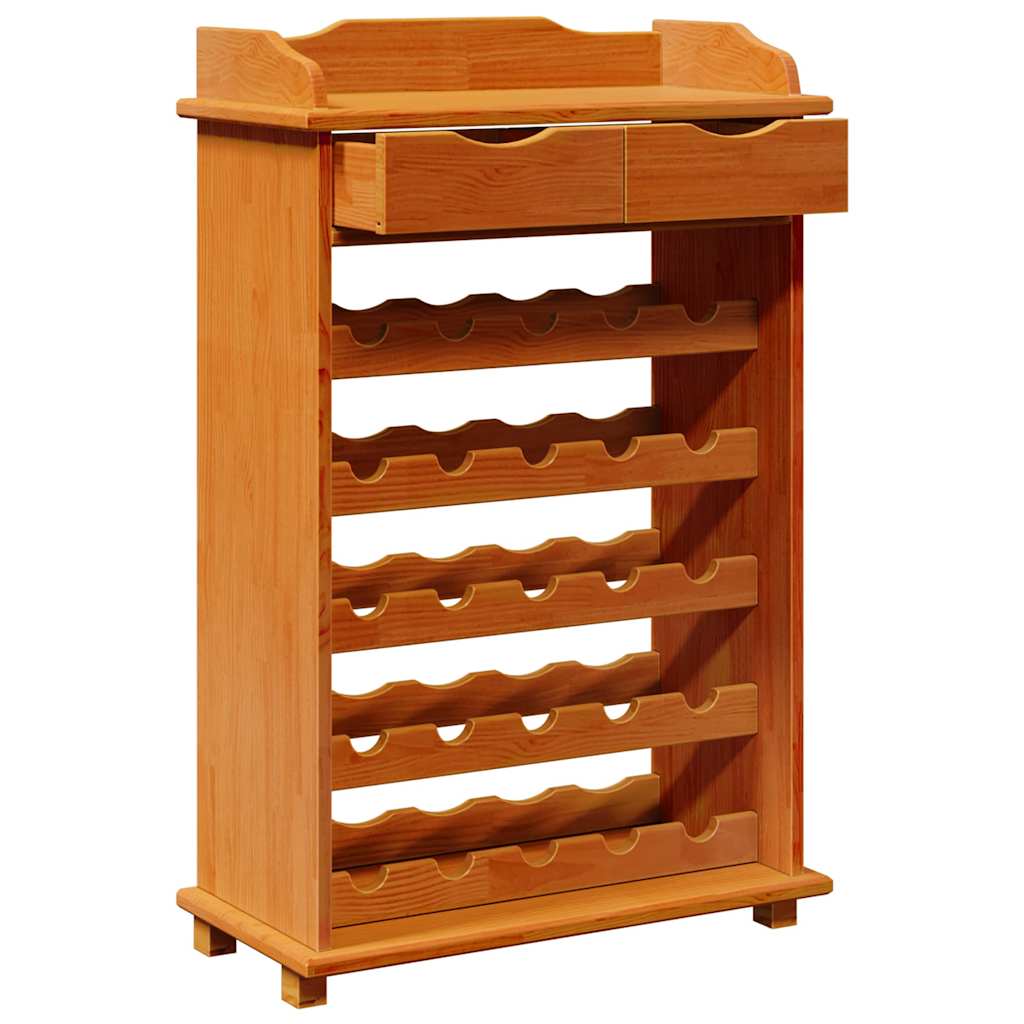 vidaXL Wijnrek Naturel 58 x 28 x 90 cm Massief grenenhout
