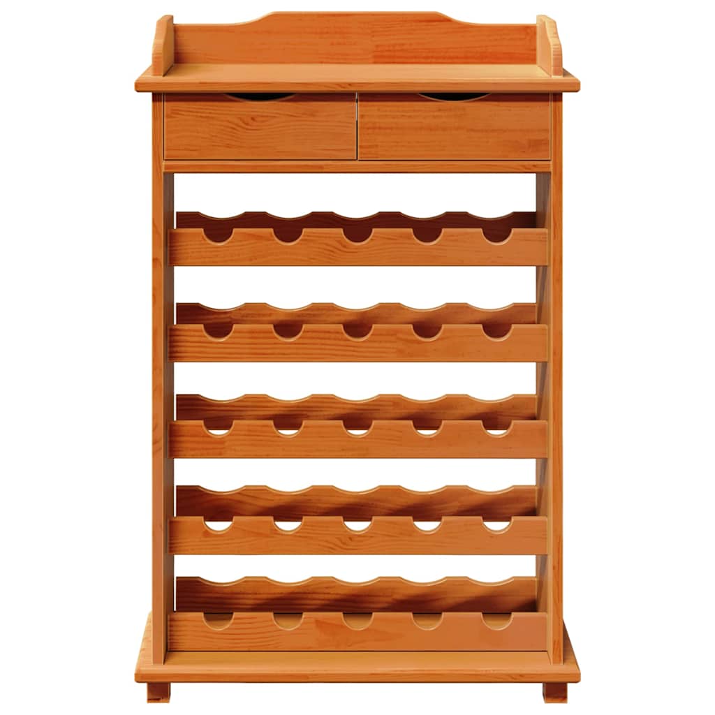 vidaXL Wijnrek Naturel 58 x 28 x 90 cm Massief grenenhout
