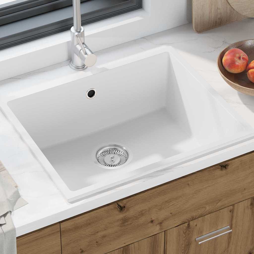 vidaXL Keukenwasbak Grijs 54 x 44 x 20 cm Graniet