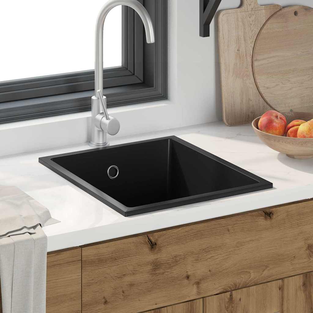 vidaXL Keukenwasbak Grijs 54 x 44 x 20 cm Graniet