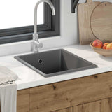 vidaXL Keukenwasbak Grijs 54 x 44 x 20 cm Graniet