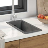 vidaXL Keukenwasbak Grijs 54 x 44 x 20 cm Graniet