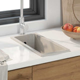 vidaXL Keukenwasbak Grijs 54 x 44 x 20 cm Graniet