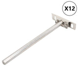 vidaXL Zwevende plankdragers 12st onzichtbaar Ø12x100 mm koolstofstaal