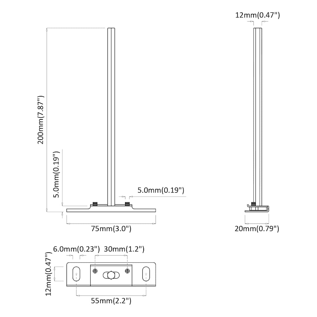 vidaXL Zwevende plankdragers 12st onzichtbaar Ø12x100 mm koolstofstaal