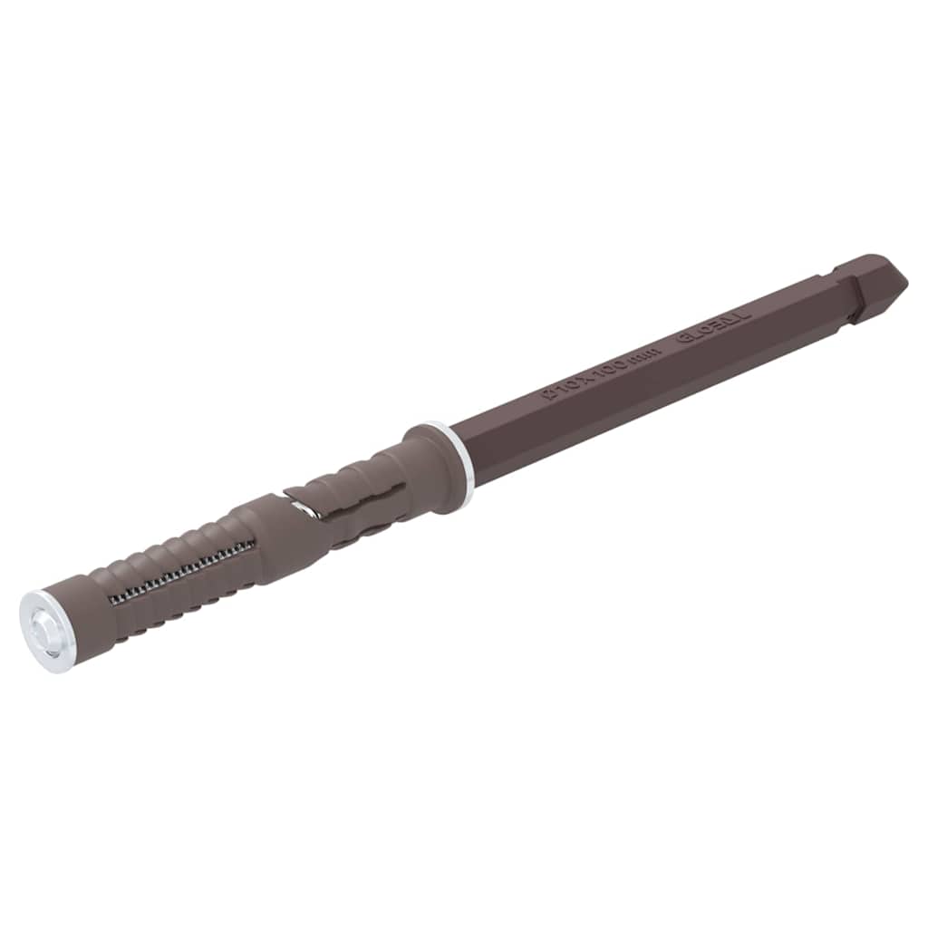 vidaXL Vliegende Plankbeugels 12 pcs Beige Ø10 x 170 mm Staal