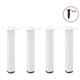 vidaXL Coffee Table Legs 4 pcs 30-32 cm Steel White