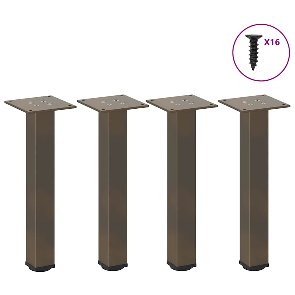 vidaXL Coffee Table Legs 4 pcs 30-32 cm Steel White