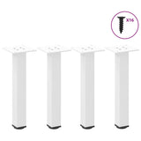 vidaXL Coffee Table Legs 4 pcs 30-32 cm Steel White