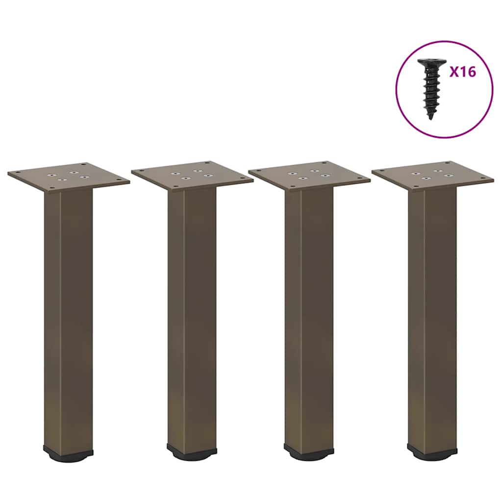 vidaXL Coffee Table Legs 4 pcs 30-32 cm Steel White