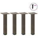 vidaXL Coffee Table Legs 4 pcs 30-32 cm Steel White