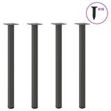 vidaXL Coffee Table Legs 4 pcs 30-32 cm Steel White