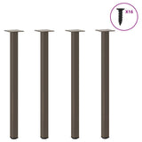 vidaXL Coffee Table Legs 4 pcs 30-32 cm Steel White