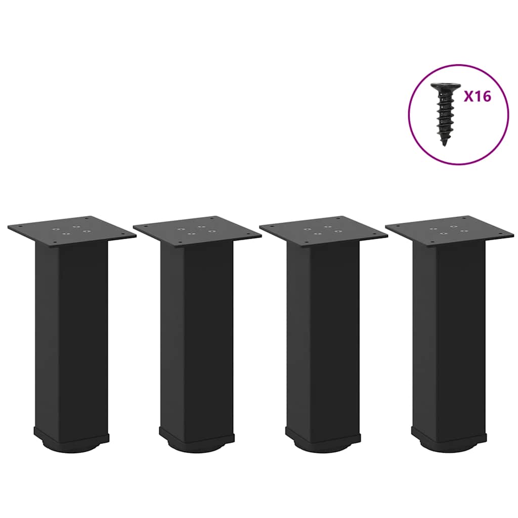 vidaXL Coffee Table Legs 4 pcs 30-32 cm Steel White