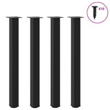 vidaXL Coffee Table Legs 4 pcs 30-32 cm Steel White