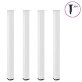 vidaXL Coffee Table Legs 4 pcs 30-32 cm Steel White