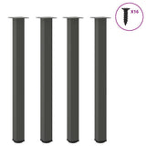 vidaXL Coffee Table Legs 4 pcs 30-32 cm Steel White