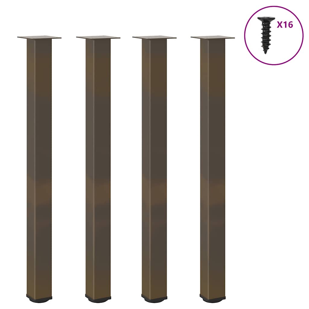 vidaXL Coffee Table Legs 4 pcs 30-32 cm Steel White