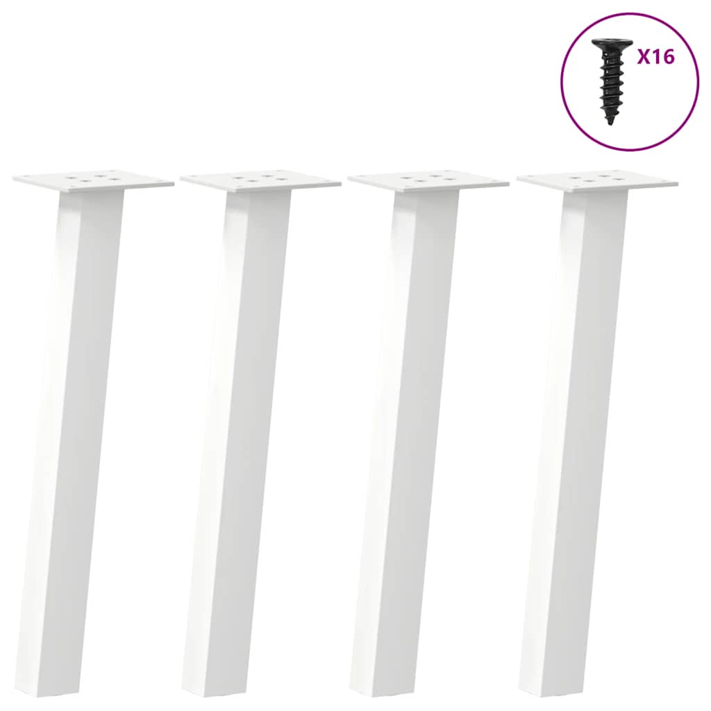 vidaXL Coffee Table Legs 4 pcs 30 cm Steel Black