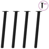 vidaXL Coffee Table Legs 4 pcs 30 cm Steel Black