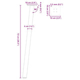vidaXL Coffee Table Legs 4 pcs 30 cm Steel Black