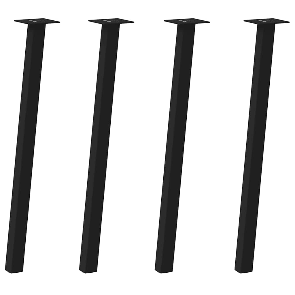 vidaXL Coffee Table Legs 4 pcs 30 cm Steel Black