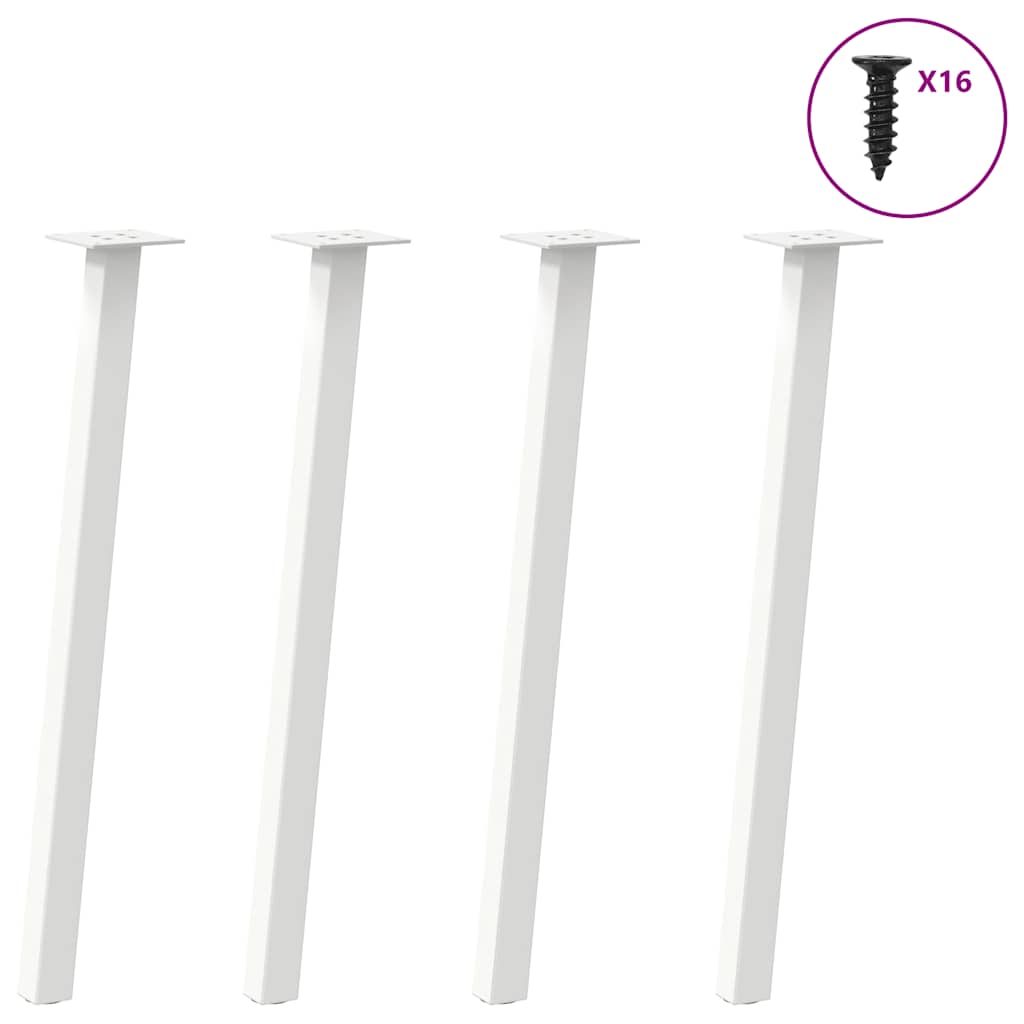 vidaXL Coffee Table Legs 4 pcs 30 cm Steel Black